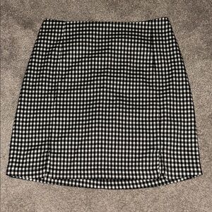 Eyeshadow Black and White Gingham Pencil Skirt